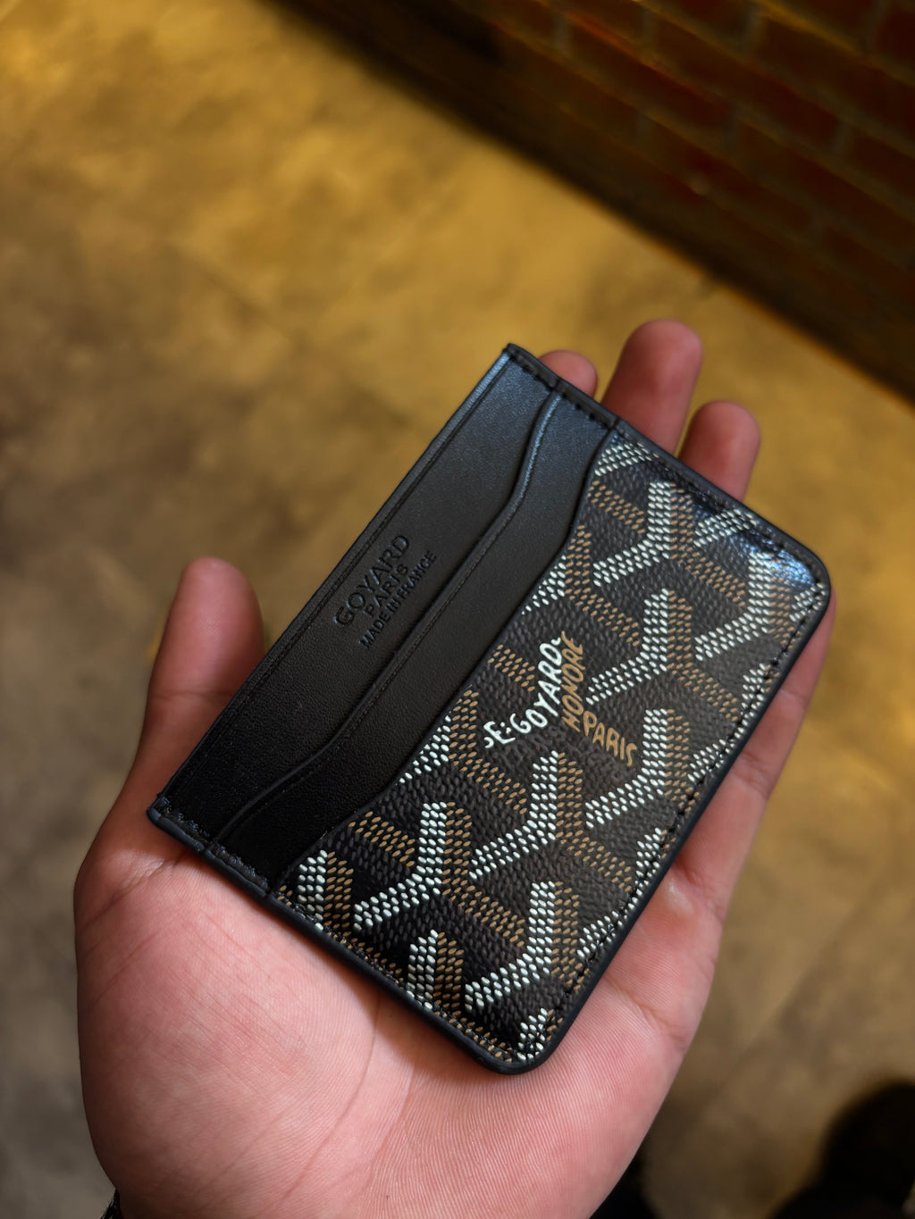 PXRE Card Holder Black Pattern