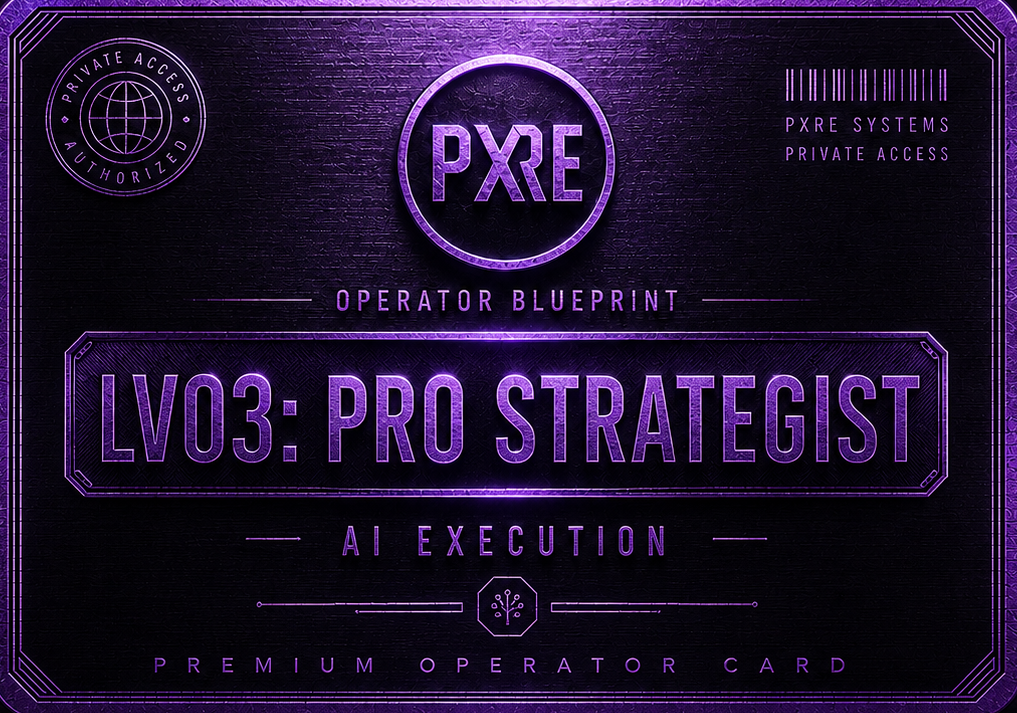 PXRE OPERATOR BLUEPRINT - NIVEL 03: PRO STRATEGIST