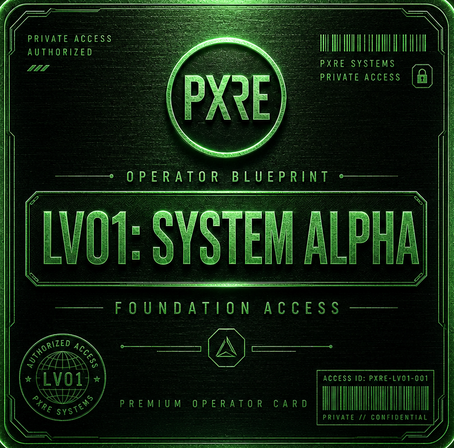 PXRE OPERATOR BLUEPRINT - NIVEL 01: EL ARRANQUE