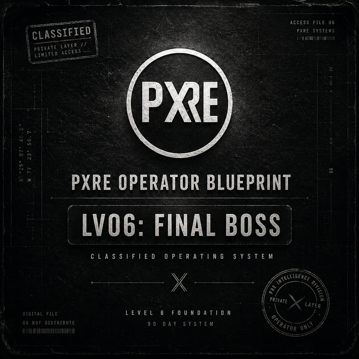 PXRE PRIVATE LAYER // CLASSIFIED OPERATOR BLUEPRINT NIVEL 06: FINAL BOSS — OPERATING SYSTEM 